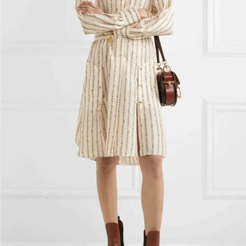 Chloé Wave in Sepia Brown Leather Chunky Heel Ankle Boots EU 38 US 8 NIB $960 - Picture 2 of 8